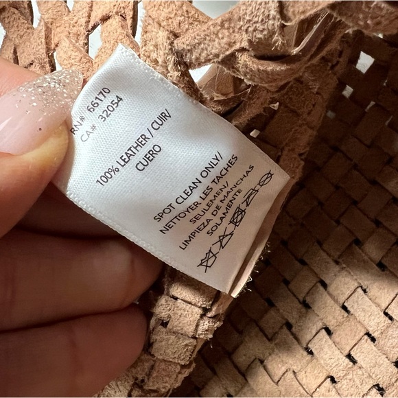 NWT Anthropologie Shira Woven Leather Tote Bag - Picture 14 of 15